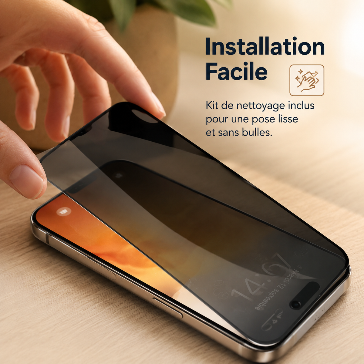 protection ecran telephone anti espion samsung installation facile