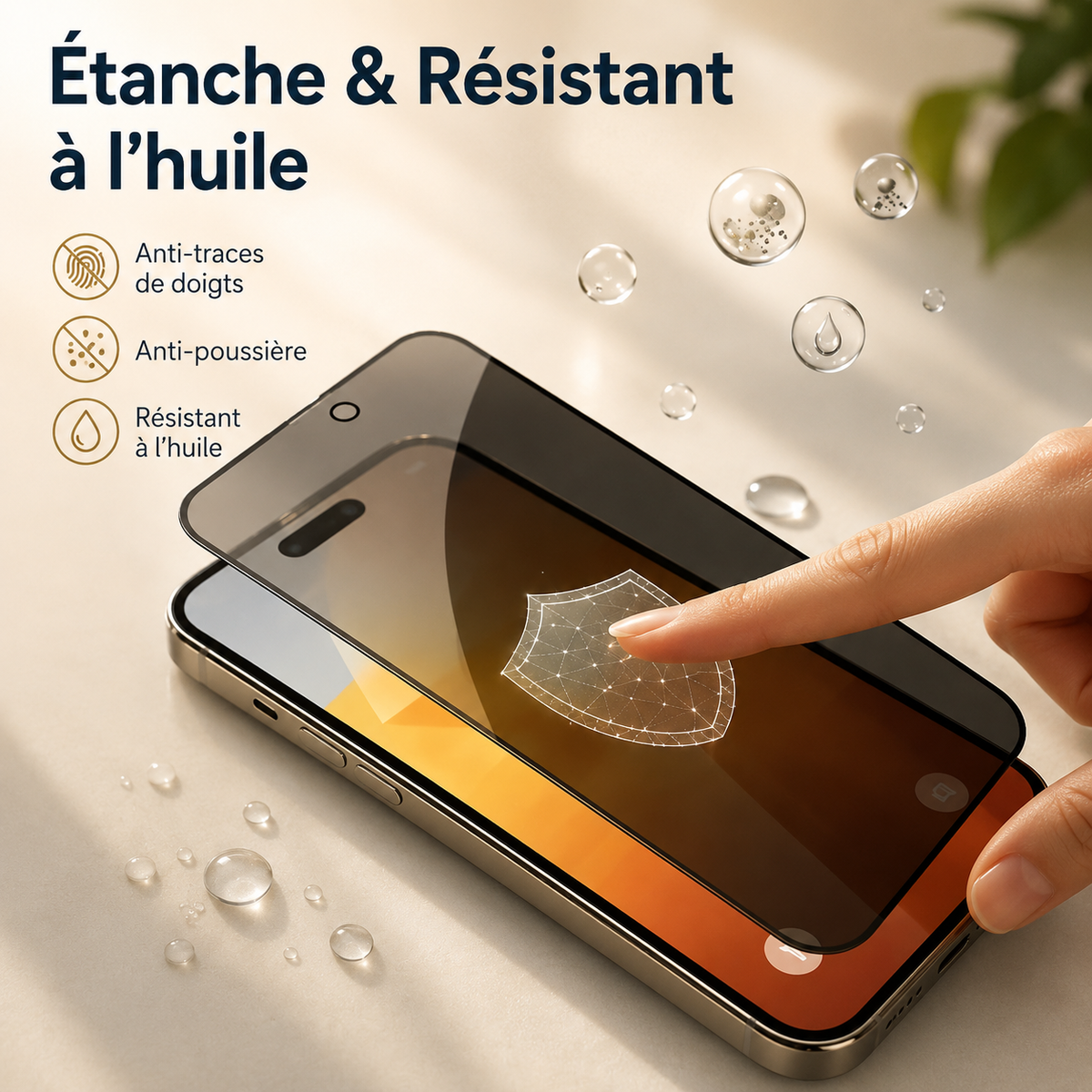 protection ecran telephone anti espion samsung  resistant