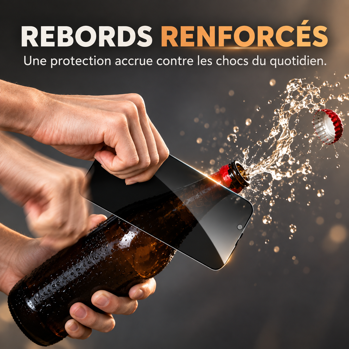 Protection ecran telephone Rebord renforcer