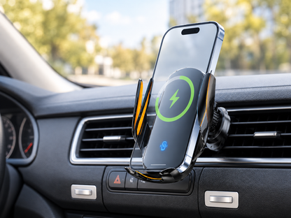Support de téléphone voiture Charge sans fil 360 anti dérapant
