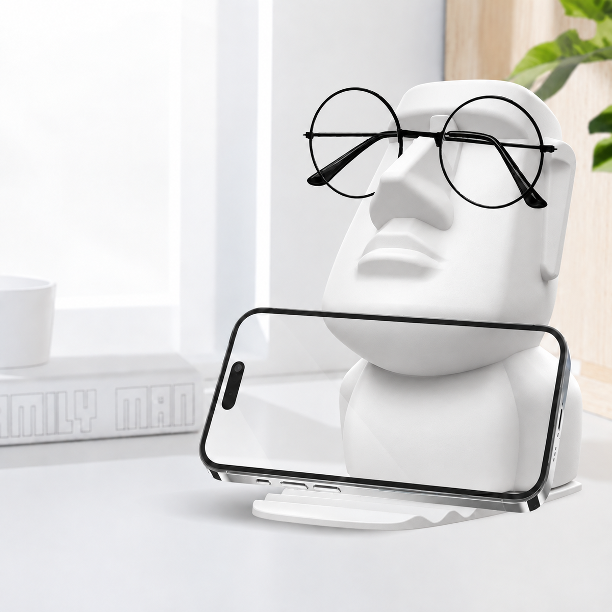 Support Téléphone blanc