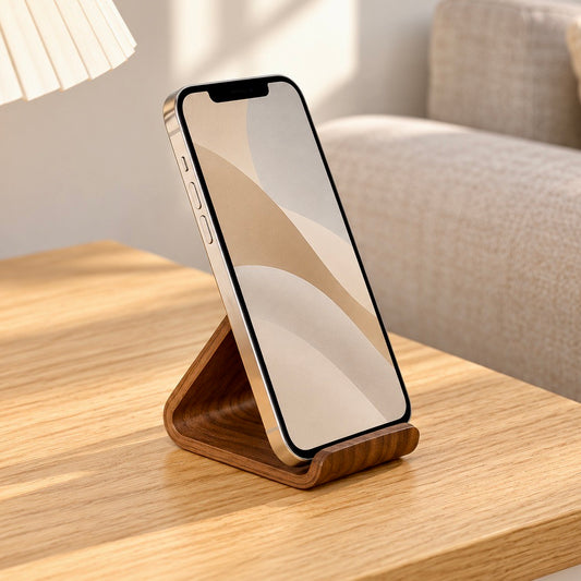 Support téléphone bois exotic et chaleureux