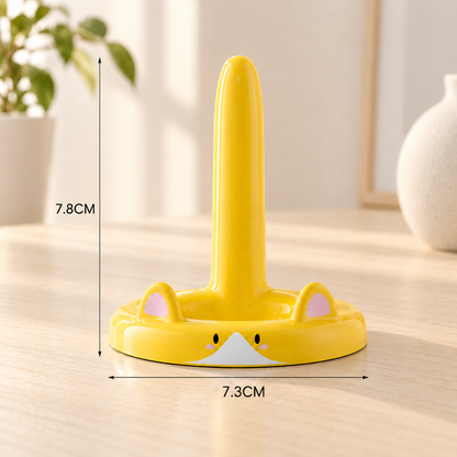 Support téléphone chat en jaune
