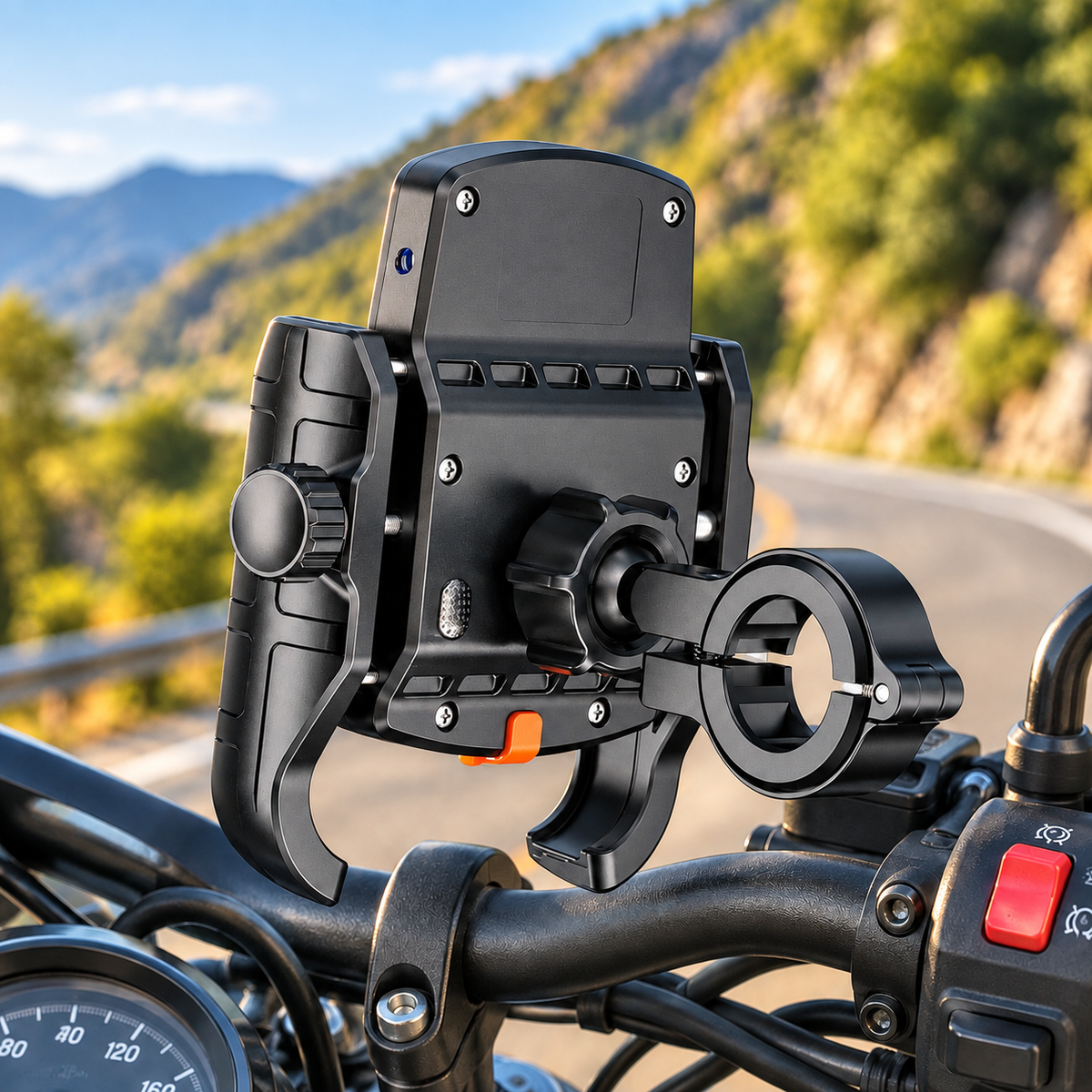 Support téléphone moto attache guidon