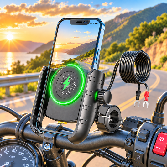 Support téléphone moto connexion charge incluse