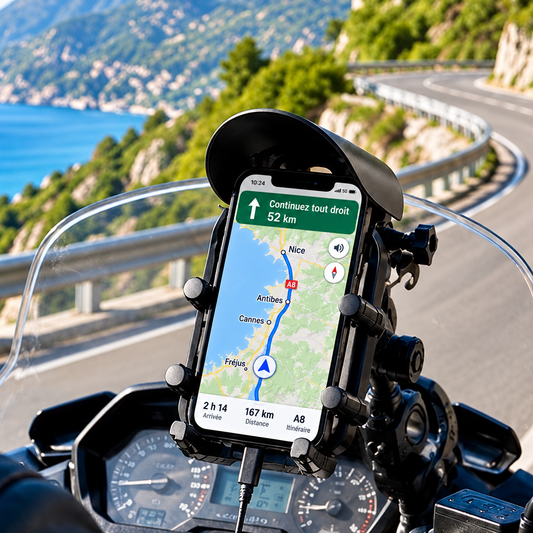 Support téléphone moto par induction ou par fil