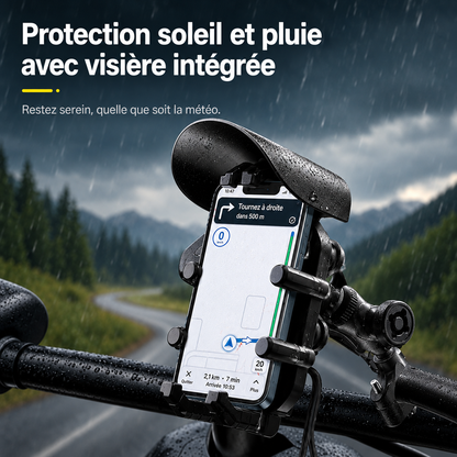 Support téléphone moto visière intégrée
