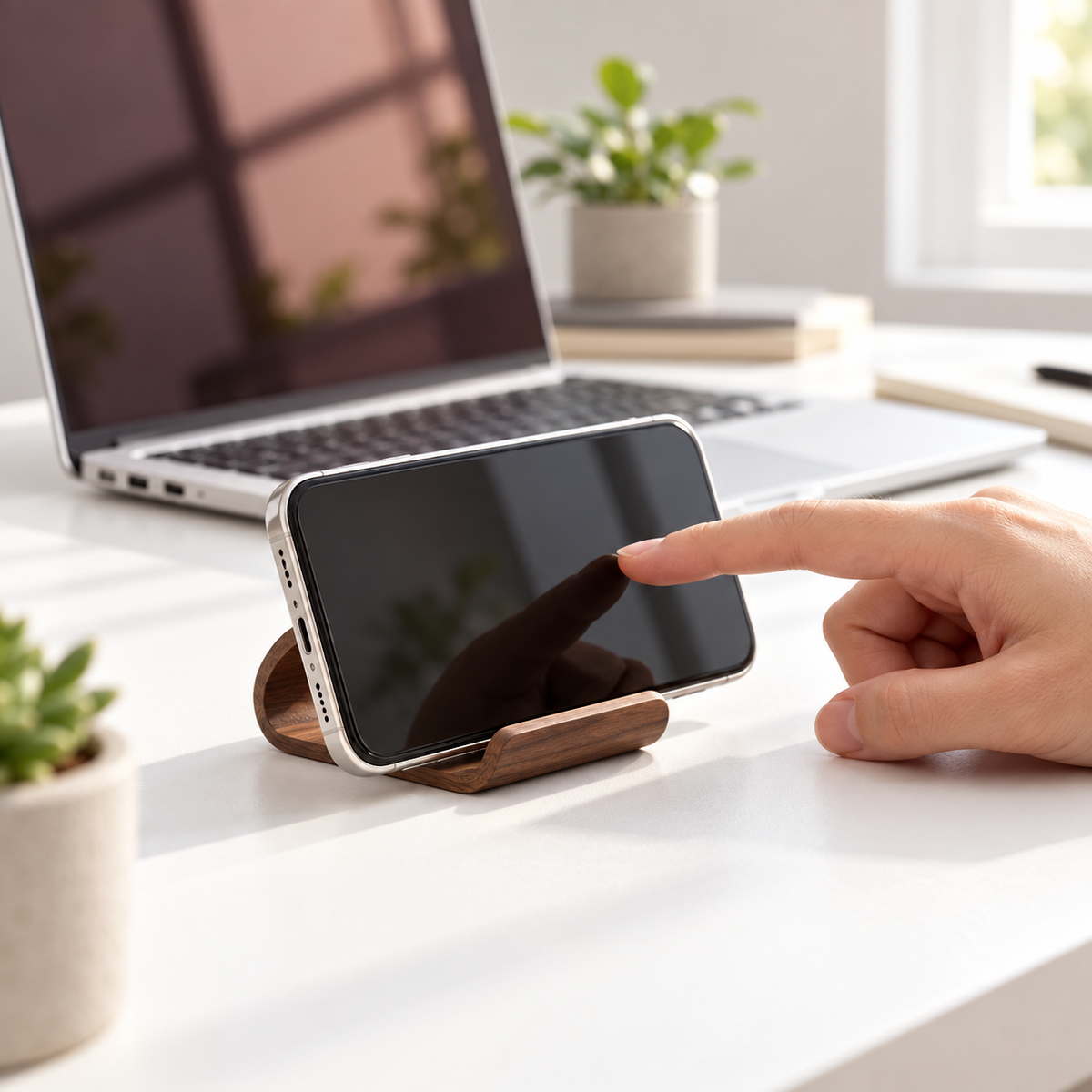 Support téléphone pratique au travail