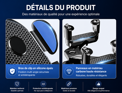 Support telephone voiture Rétroviseur matériaux de qualité