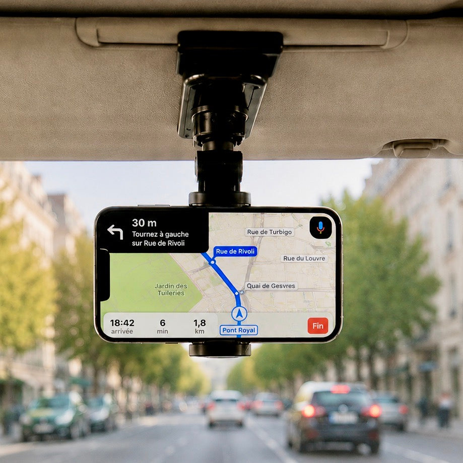 Support téléphone voiture rotatif 360 visibilité 