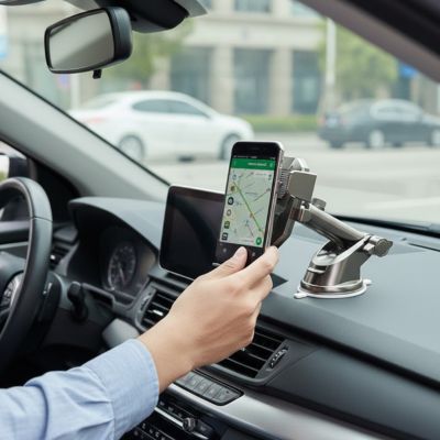 Support telephone voiture Universel 360 tableau bord ventouse ajustable