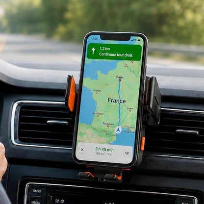 Support voiture pour telephone charge sans fil 15w pratique