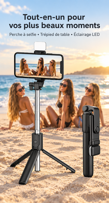 Trépied pour smartphone | 3 en 1 Bluetooth pour vos plus beaux moments