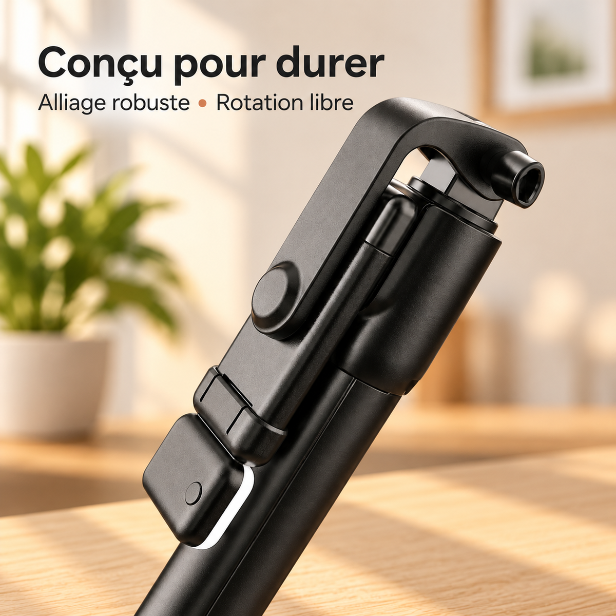Trepied-pour-smartphone-3-en-1-Bluetooth-robuste concu pour durer