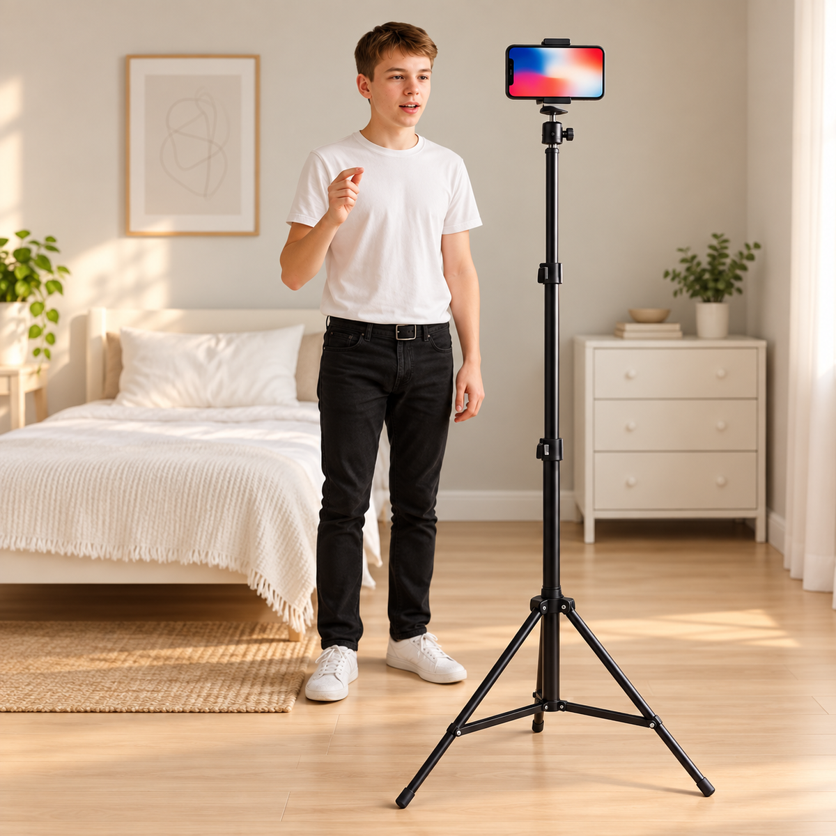 Trepied smartphone | Robuste 160cm pratique partout