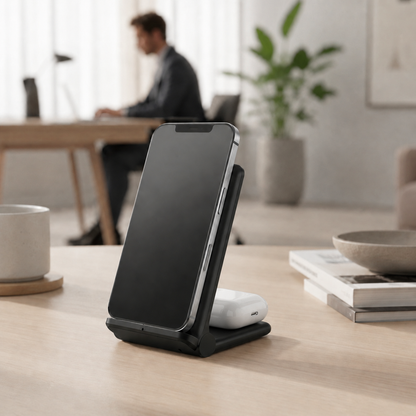 chargeur induction iphone Pliable 30W sur votre bureau