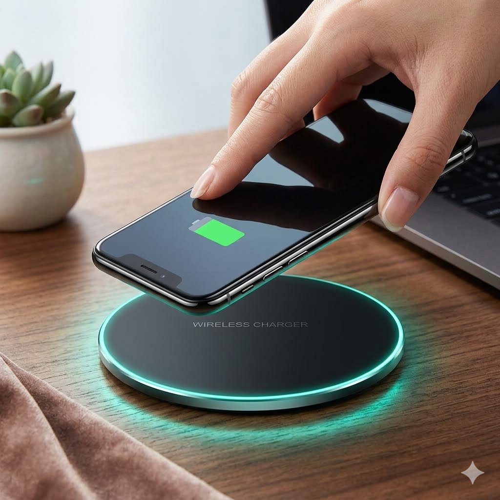 chargeur induction samsung Rapide 15W chic sur votre bureau