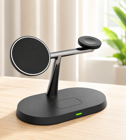 Chargeur pour téléphone Magnétique 3-en-1 polyvalent