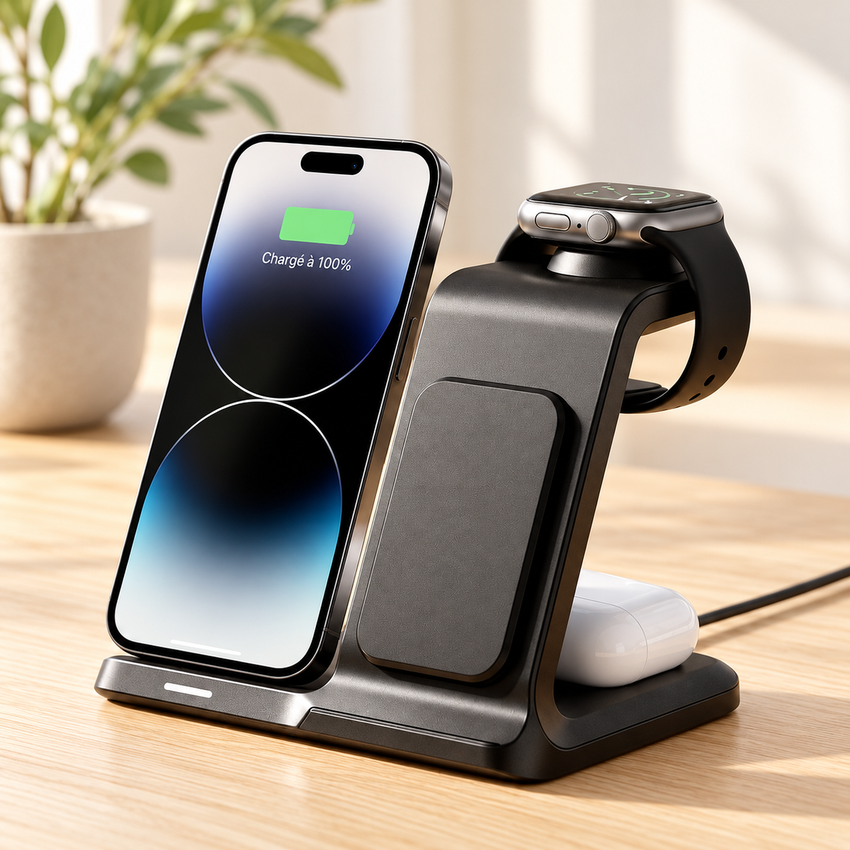 chargeur rapide iphone 3-en-1 30W tout simplement parfait