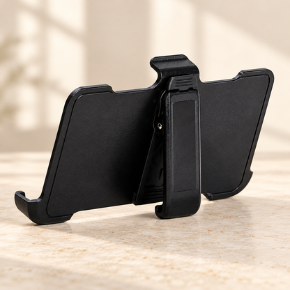Coque iphone 15 support ceinture noir