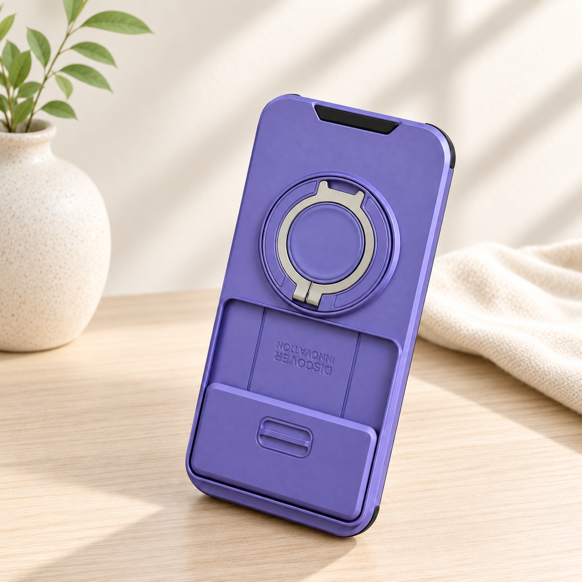 coque pour telephone support integre violet