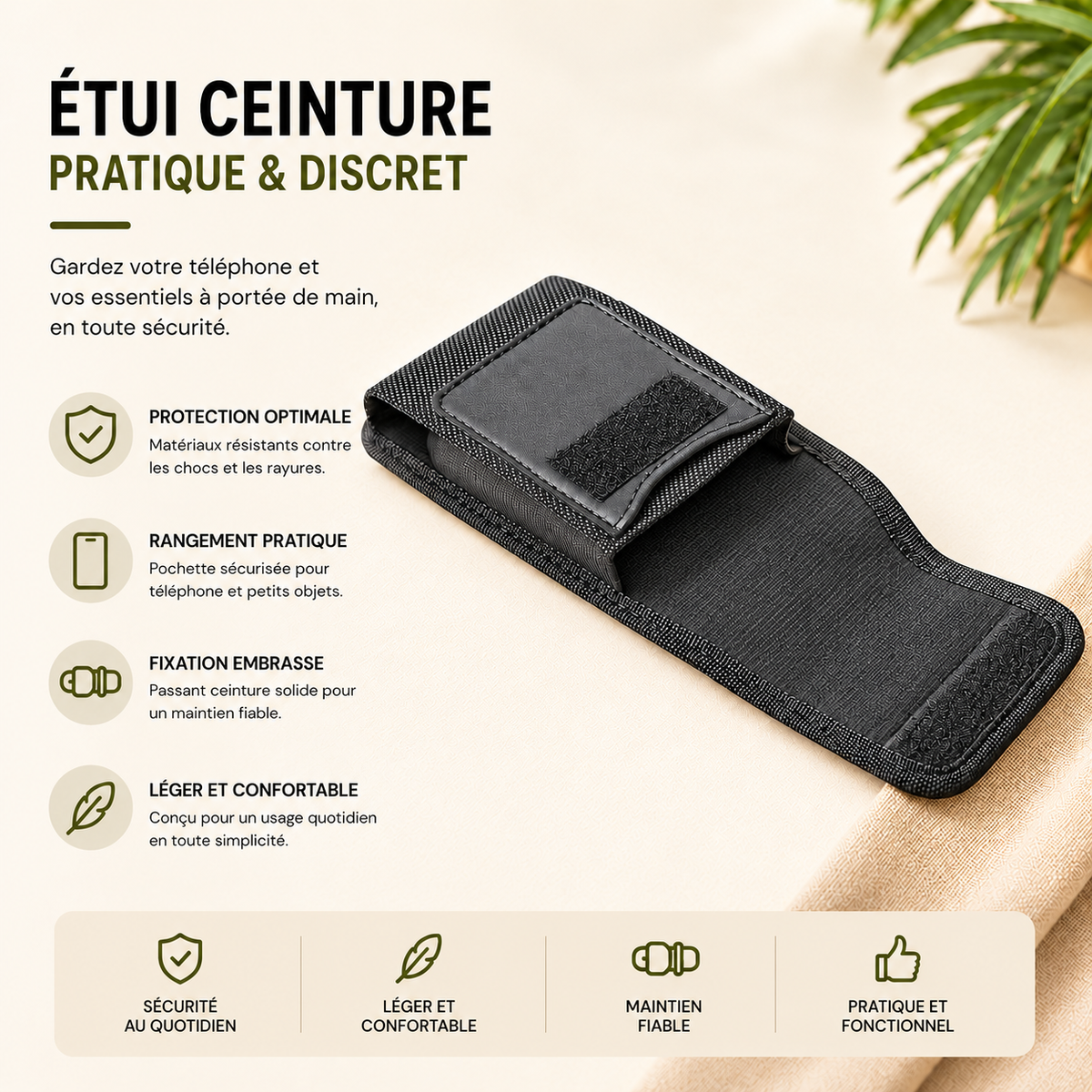 Étui téléphone léger, protection optimale