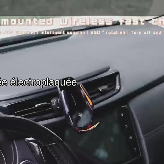 Support de téléphone voiture Charge sans fil 360 vidéo