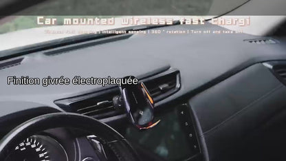 Support de téléphone voiture Charge sans fil 360 vidéo