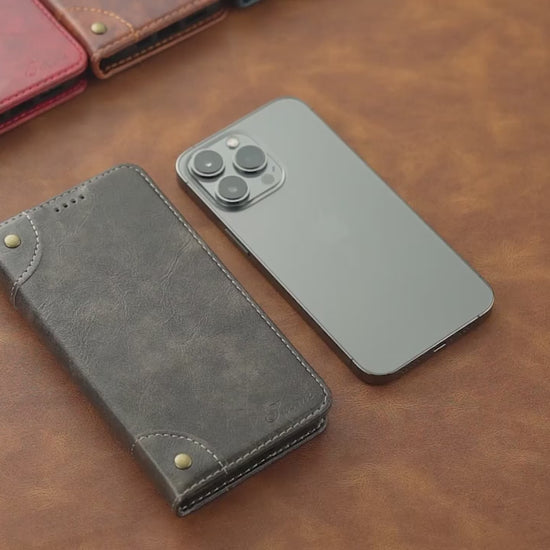 Etui pour telephone Galaxy Cuir Magnetique vidéo