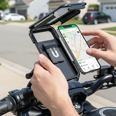 Support moto pour téléphone aimant puissant
