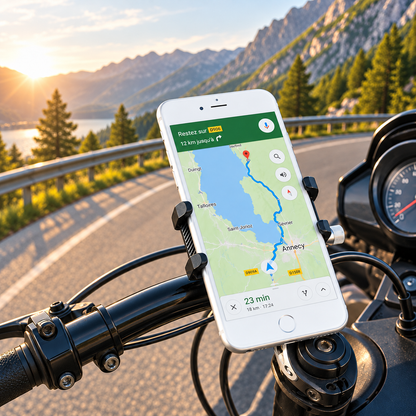Support moto pour téléphone Ultra-Stable 360 stable et sécuritaire