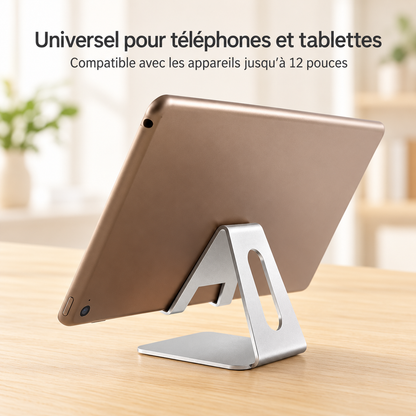 support telephone compatible jusqu'a 12 pouces