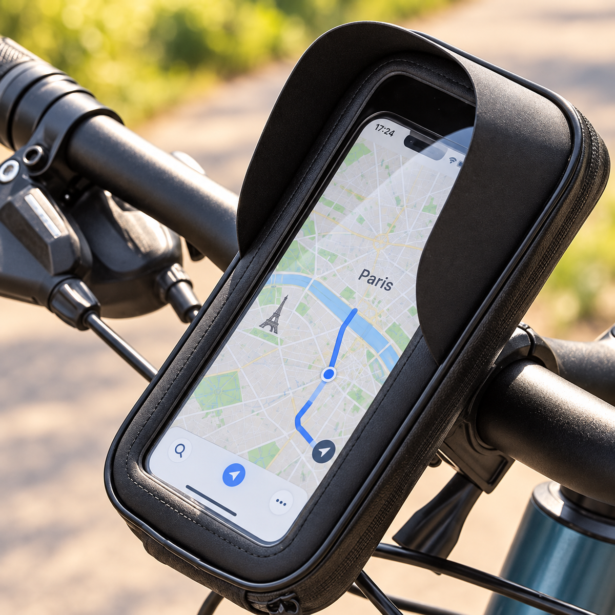 Support telephone velo gps a portée de la main