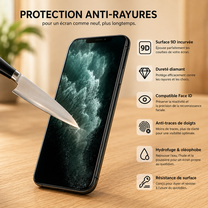 verre trempé iPhone 17 protection hydrofuge